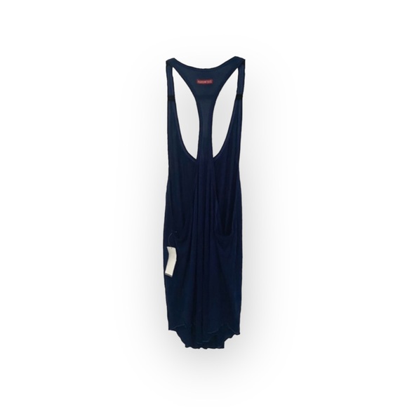 new Hard Tail ★ Sporty Racer Back Athletic Yoga Running Tank Tee ★ Navy ★ Medium - Picture 10 of 16